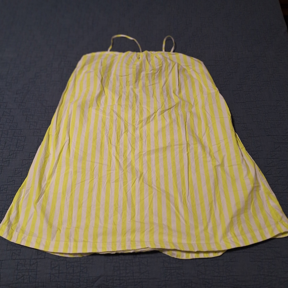 A New Day Yellow and White Striped Dress Size XL